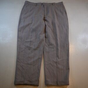 Stacey Adams 42x30 Lavendar Purple Striped Baggy Cuffed Dress Mens Pants